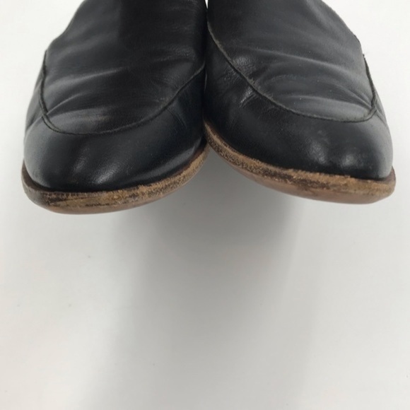 Madewell Black Leather The Frances Skimmer Mule Slides Size 6.5 - Picture 3 of 9
